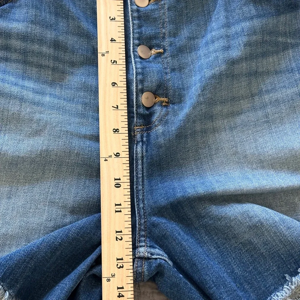 Lee Heritage Relaxed Fit High Rise Button‎ Fly Denim Shorts Blue Womens 20M